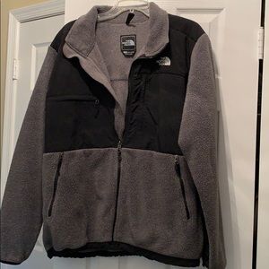 Men’s north face full zip black/gray size L